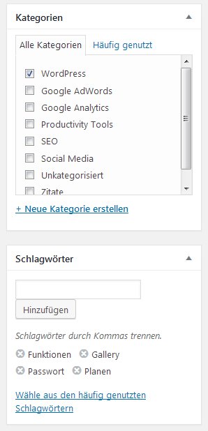 Taxonomie bei WordPress