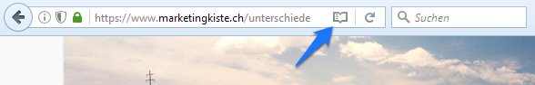 Lesemodus in Firefox über Icon in der Adress-Liste aktivieren